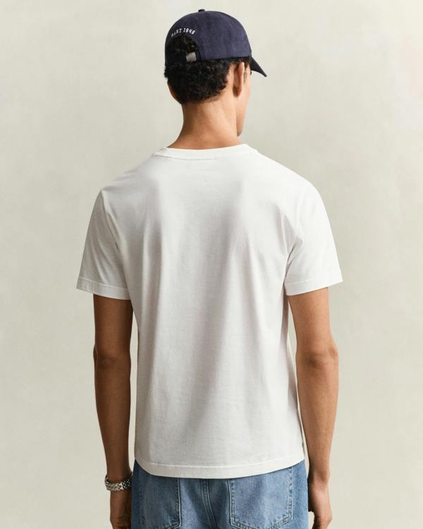 GANT Mens Short Sleeve G-Badge T-Shirt - 433 Evening Blue