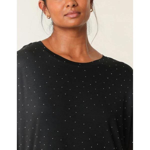 Blue Vanilla Stud Detail Round Neck T-shirt
