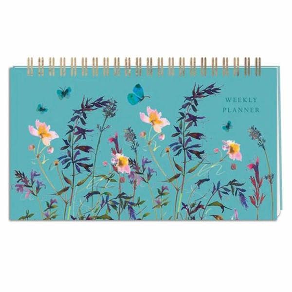 Watercolour Floral Butterflies Weekly Planner, Perpetual Calendars and Diaries, Week To View, Animals, Gift