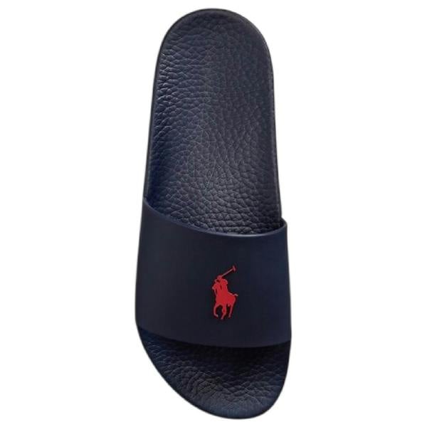 Ralph Lauren Mens Polo Moulded Footbed Pool Slides - Royal Blue/White - 