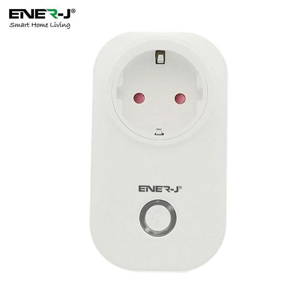 ENER-J 1600W WiFi Smart EU Plug with Energy Monitor, Smart Socket, App & Voice Control, Alexa & Google Home Compatible