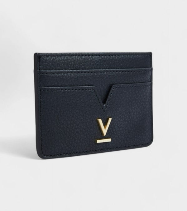 Votch Elia Vegan Bio-Based Bamboo leather card holder in black