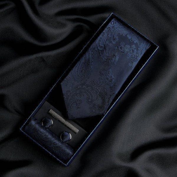 Paul Andrew Paisley Tie - Dark Navy