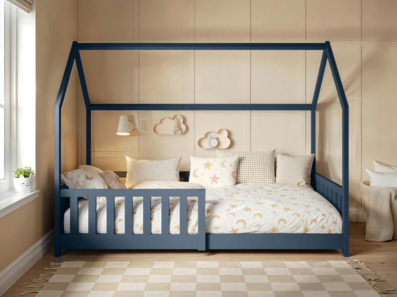 Flair Explorer Single Play House Floor Bed with Rails Wooden