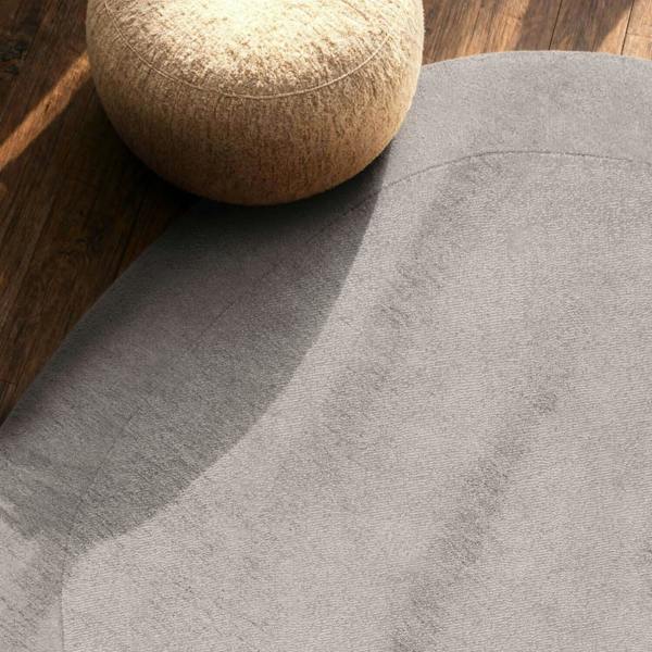 Villeroy & Boch 1812 Wool Rug Organic Round Kari Natural Grey