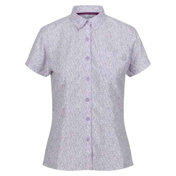 Regatta Womens/Ladies Mindano VIII Ditsy Print Short-Sleeved Shirt - Lilac Frost