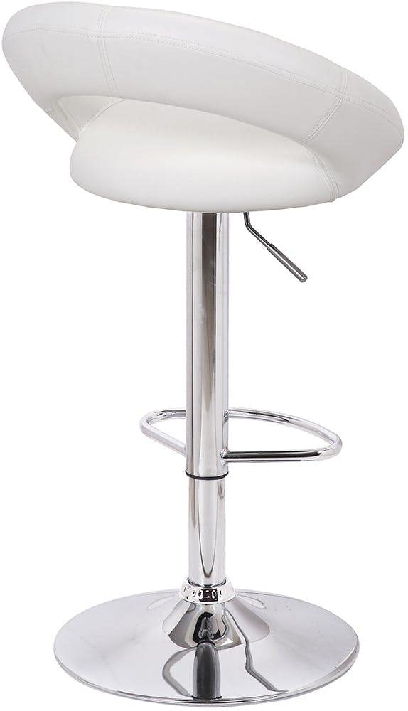 Lamboro Sorrento Kitchen Bar Stool, Adjustable Height, Home Bar & Breakfast Barstool, White