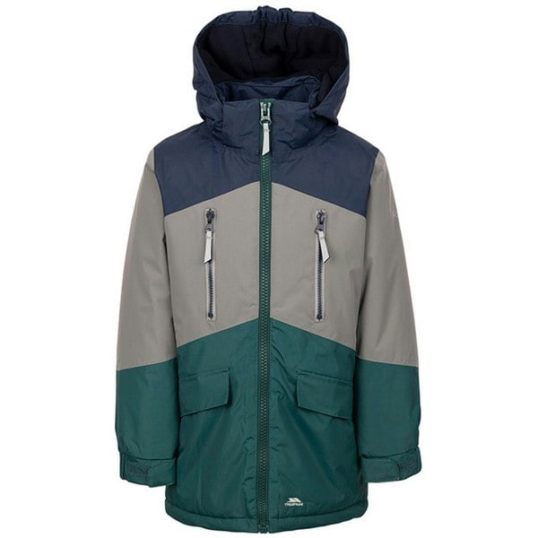 Trespass Childrens/Kids Westere Waterproof Jacket - Pine/Platinum