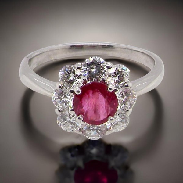 Vintage Tom A fine Ruby and Diamond cluster ring