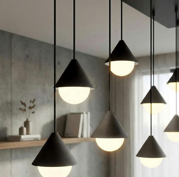 Emibig GIRO Pendant Lamp 9 x G9 Black