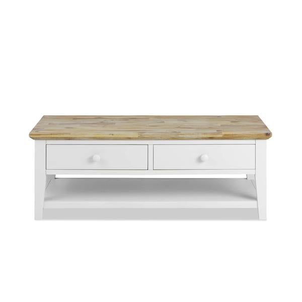 Statement Furniture Florence Wooden Coffee Table with Drawers and Shelf