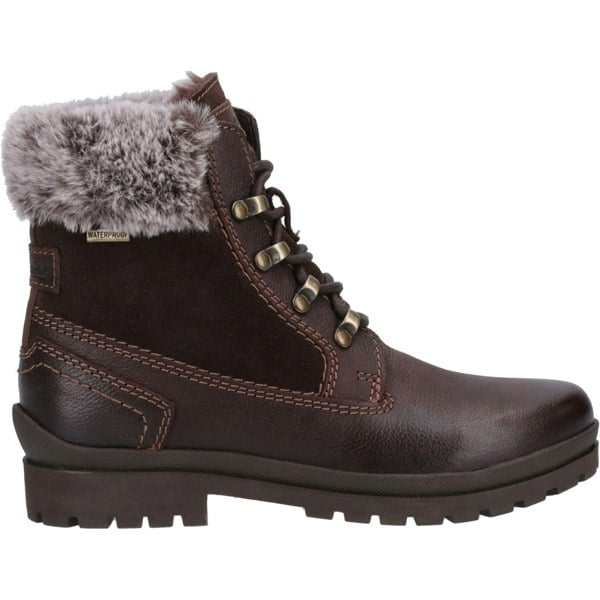 Cotswold Evenlode Leather Women's Brown Winter Ankle Boots