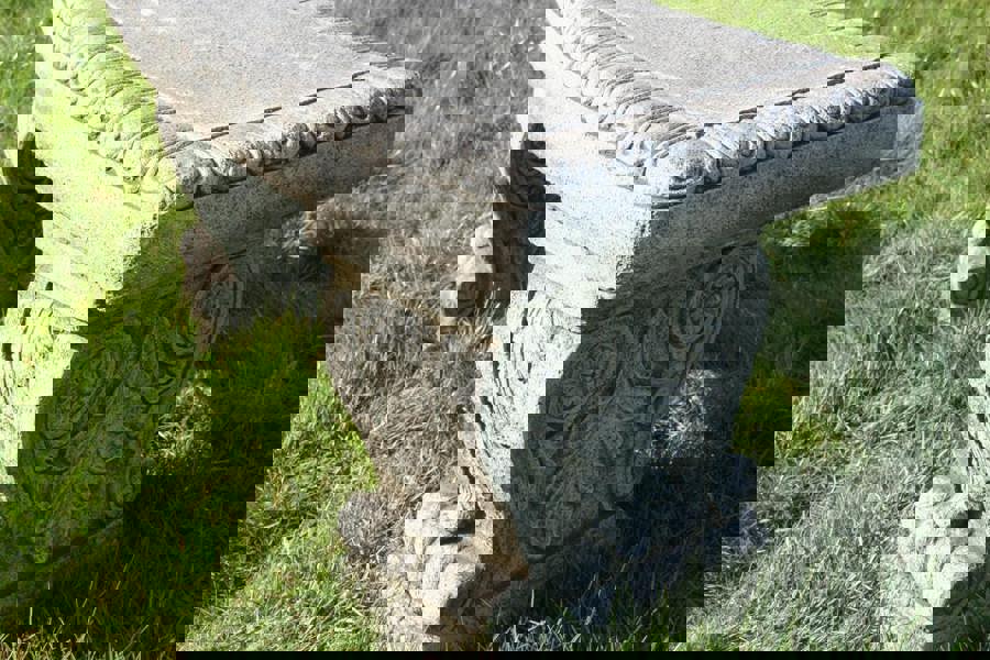 Superb Classic Stone Cast Garden Bench