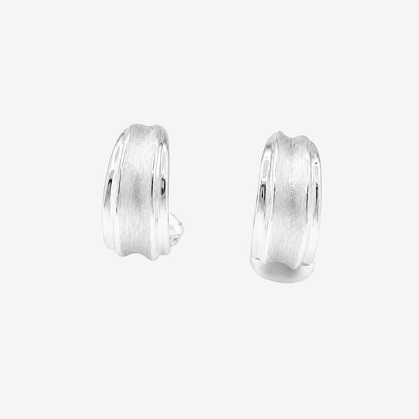 Uchi & Soto Nami Silver Molten Hoop Earrings