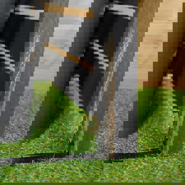 Samuel Alexander 1.43m x 1.16m Outdoor Wooden Garden Double Wheelie Bin Store Storage for 2 Bins in Dark Grey