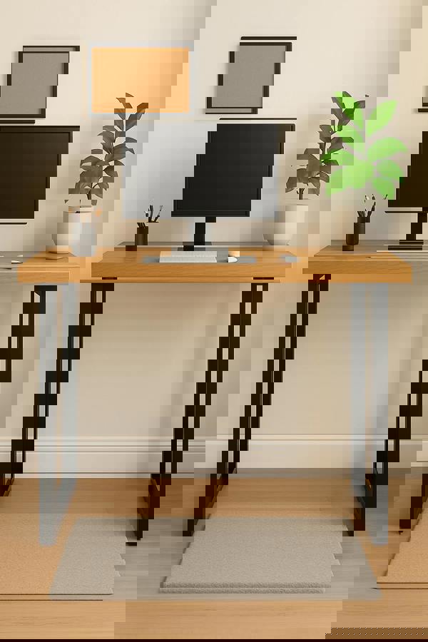 TRL Furniture Staved Oak Standing Workstation