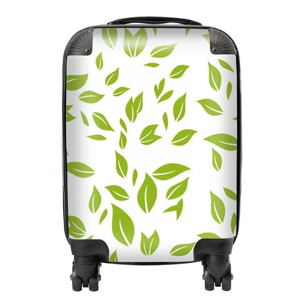 Warren Reed Green Leaves Suitcase