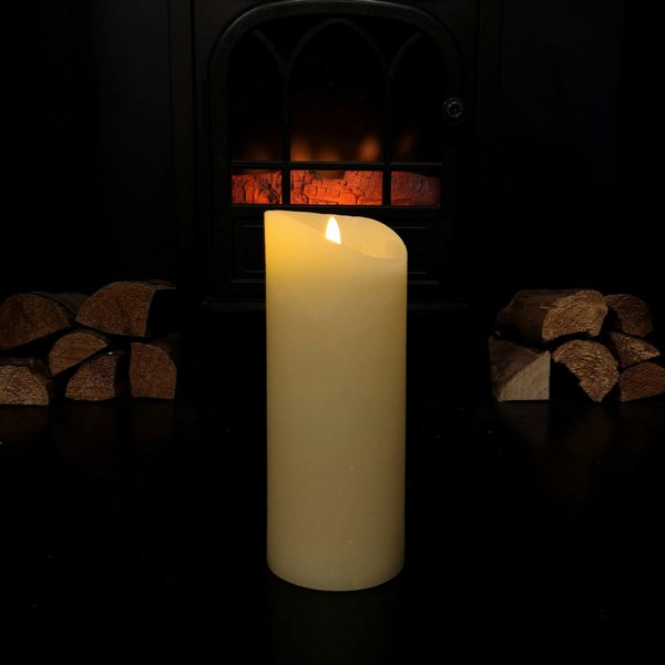 Samuel Alexander 23x9cm Christmas Warm White Flickerbright Candle with Timer