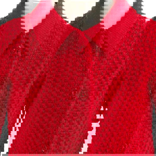 Rachel Riley Red Moss Stitch Cardigan