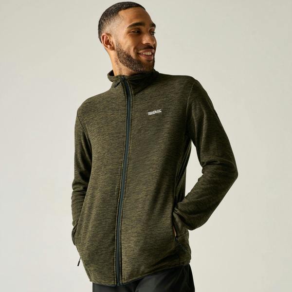 Regatta Mens Harrow Full Zip Fleece Jacket - Dark Khaki - 