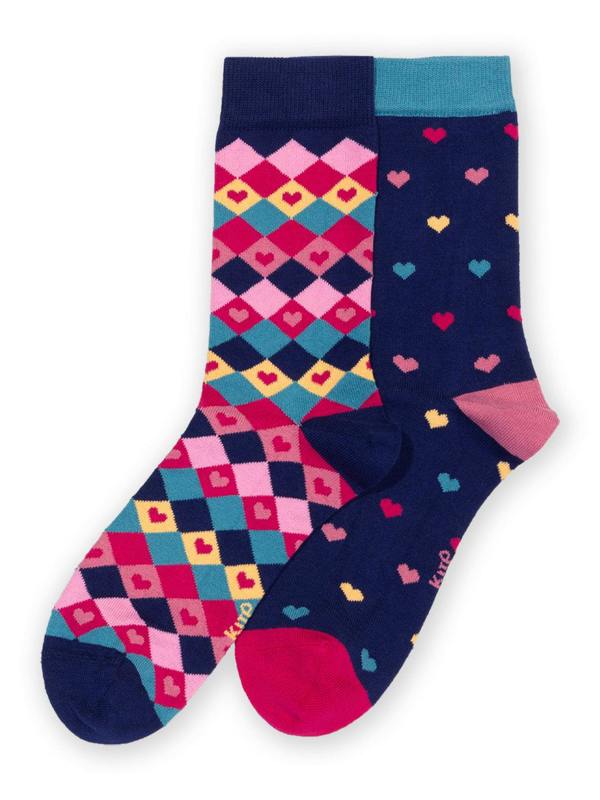 Kite Womens Organic Diamond Heart Socks