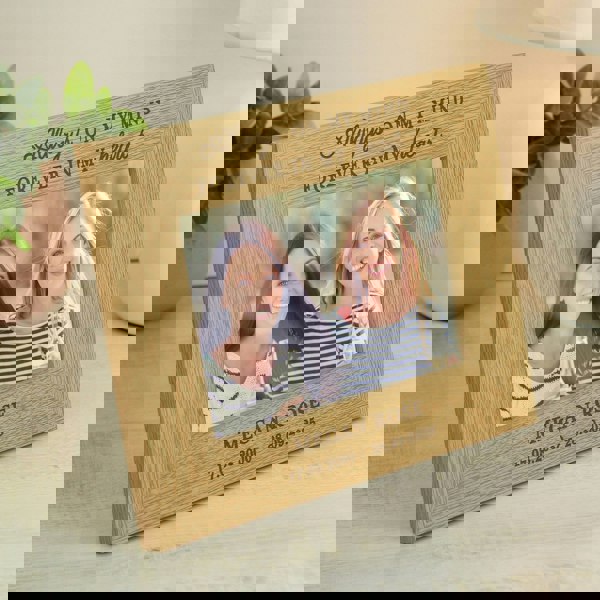 Personalised Memento Company Personalised Memorial Always In My Heart 6x4 Wooden Photo Frame