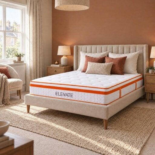 The Sleep People YourSleep Elevate 1,000 Pocket Spring Hybrid Mattress – 25cm Deep, Memory Foam, Medium-Firm, Zoned Support