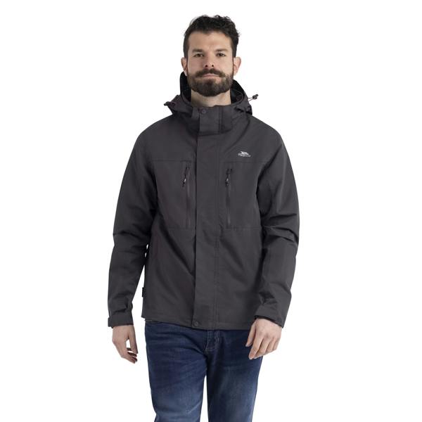 Trespass Mens Fyfinn Padded Waterproof Jacket - Dark Grey - 