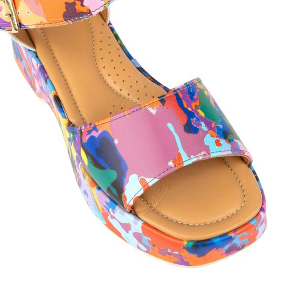 Embassy London Palm Rise - Summer Colours - Women's Leather Platform Sandal