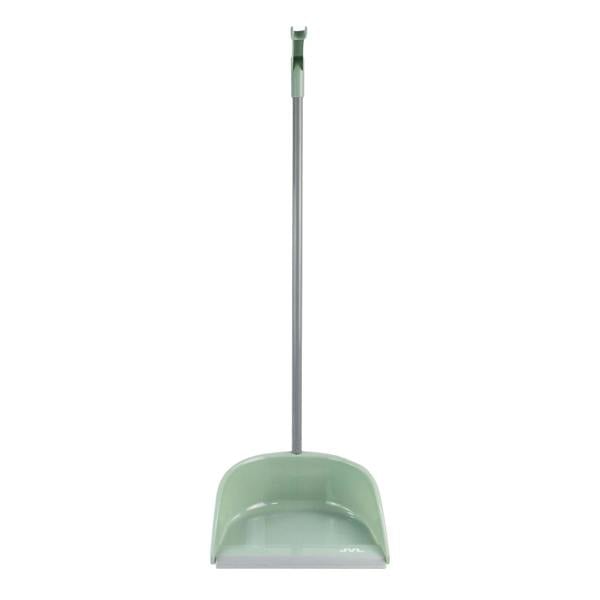JVL Long Handle Dust Pan And Brush Set - Green