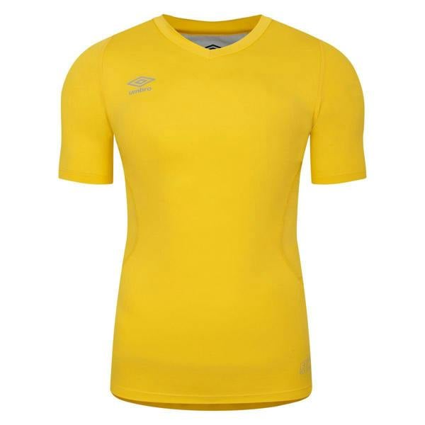 Umbro Mens Elite V Neck Base Layer Top - Yellow - 