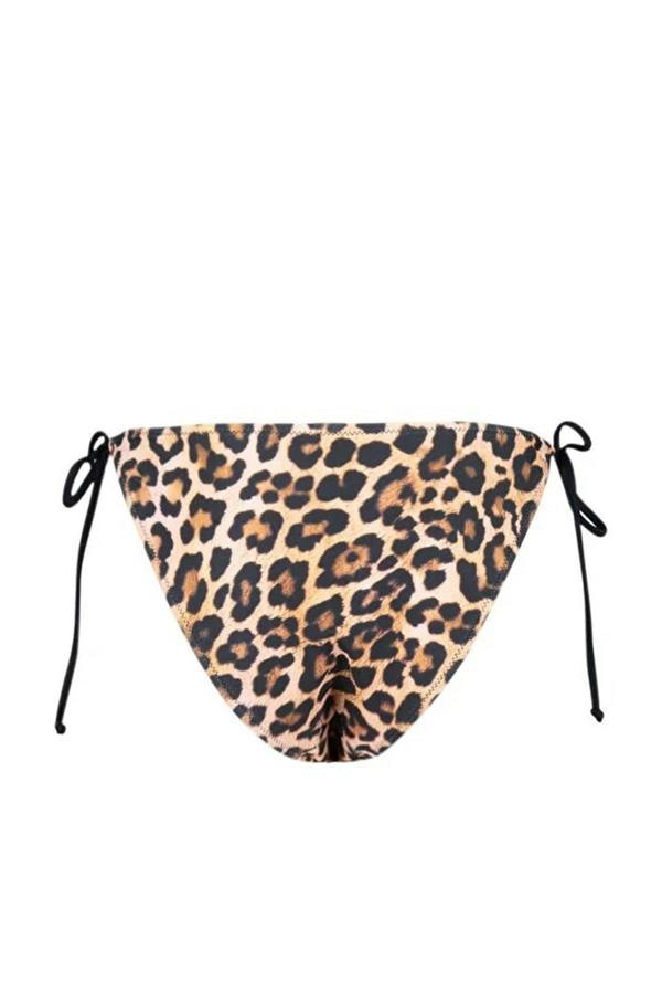 WOVCOR Leopard Print Regular Waist Bikini Bottom