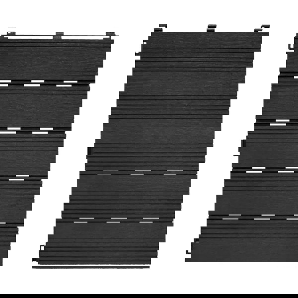 Oseasons Cosmpolitan (Pack of 10) ECO Interlocking 30x30cm Decking Tiles in Graphite