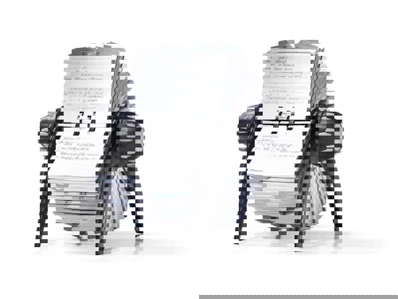 Durable TELINDEX Rotary Address Card Holder File | 500 Cards & A-Z Index | Black