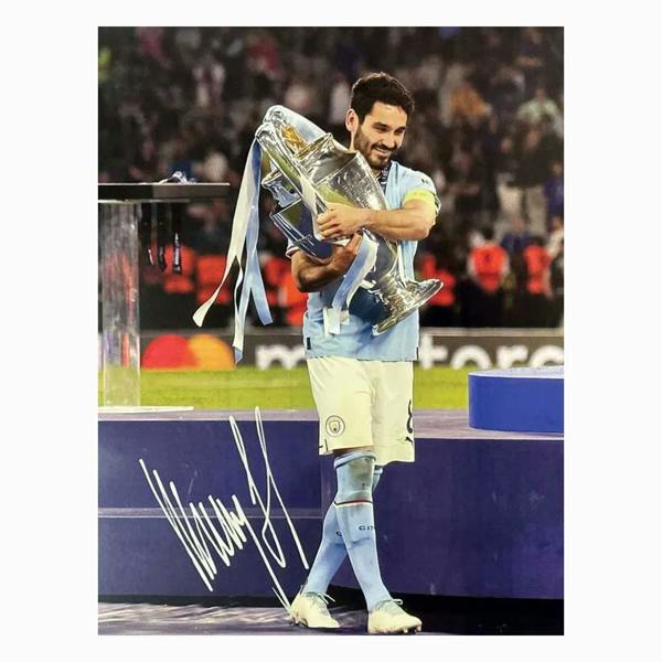 Unbranded Ilkay Gundogan signed Champions League winners photo — Premium framing
