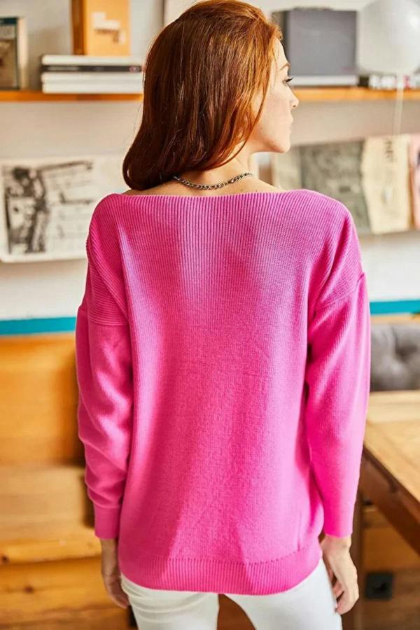 Hoxton Gal Lace-Collar Knit Blouse