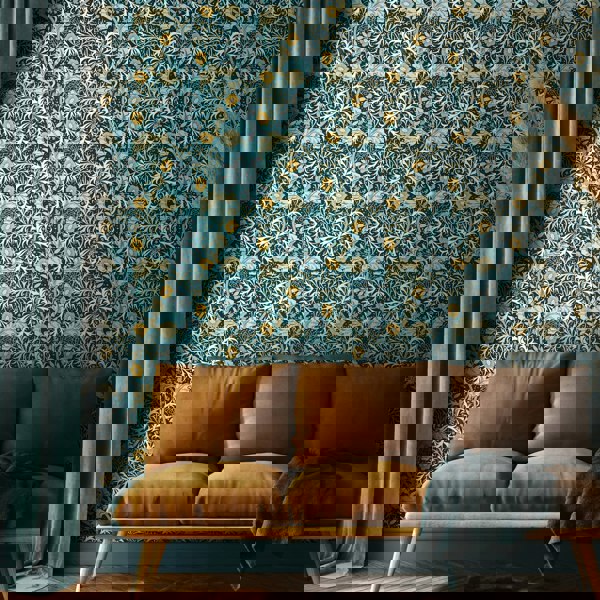 Hoopla Walls Seaweed Garden - Petrol Blue 10m Wallpaper