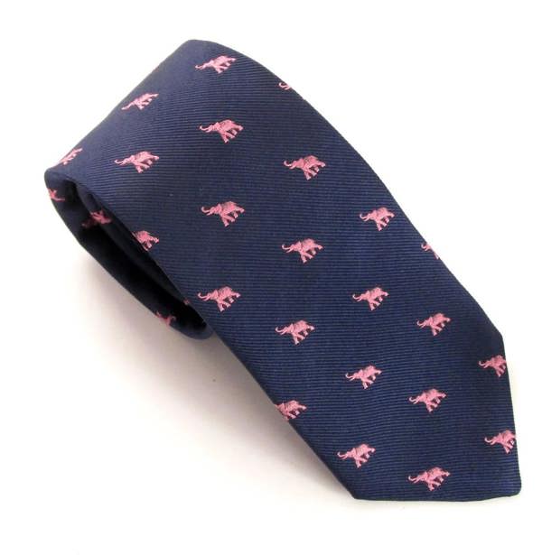Claudio Lugli Elephant Silk Neck-Tie by Van Buck