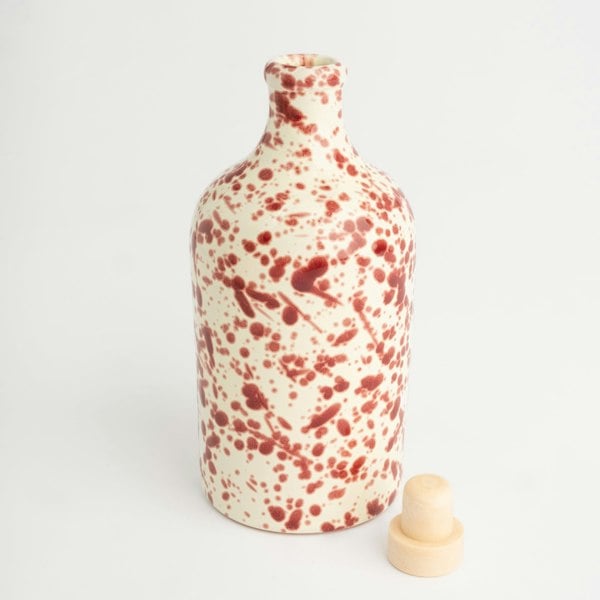 Hot Pottery Cranberry Oil & Vinegar Bottle