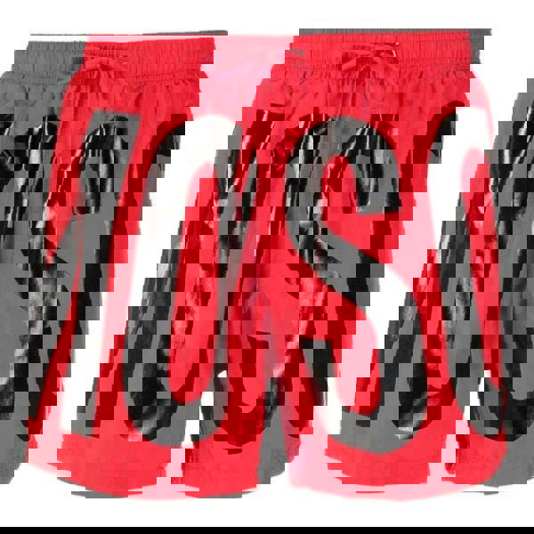 Moschino Mens Logo Polyester Swim Shorts - Red - 