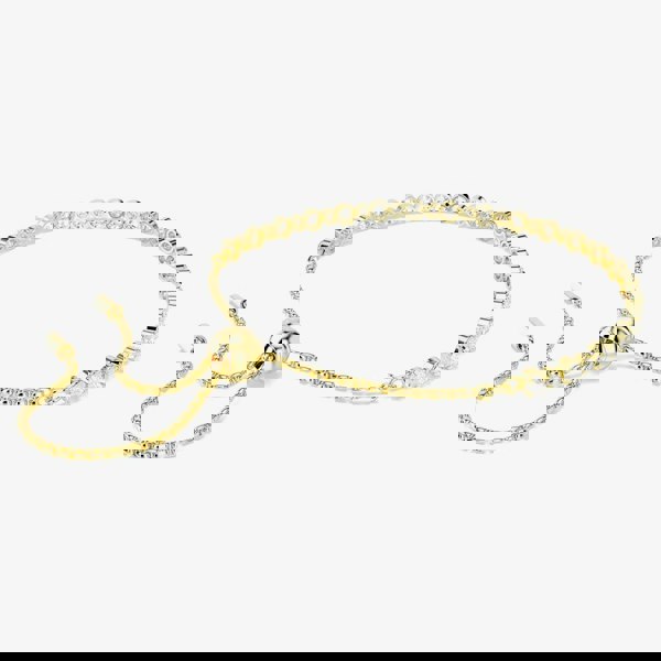 Swarovski Matrix Gold Tone Plated White Zirconia Tennis Bracelet 5730709