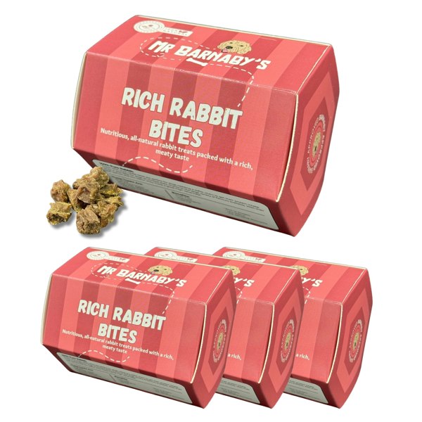 Mr Barnaby's Rich Rabbit Bites Dog Treats (Pack of 4)