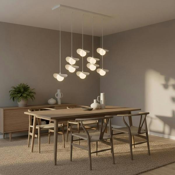 Emibig RITUAL Pendant lamp 9 x G9 White with White Shade