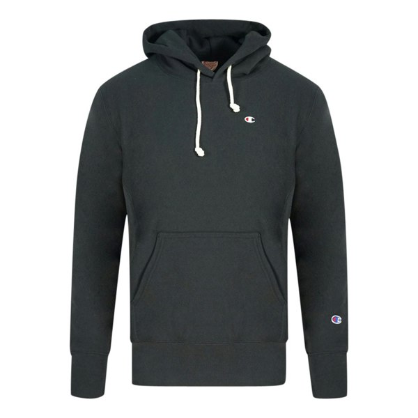 Champion Reverse Weave Small Classic Logo Hoodie - Black