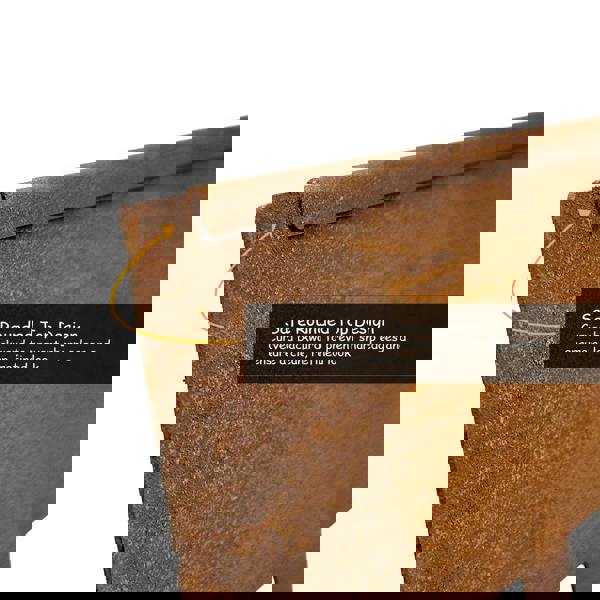 Close-up of rust metal 20cm high edge  with a safe rounded top design.