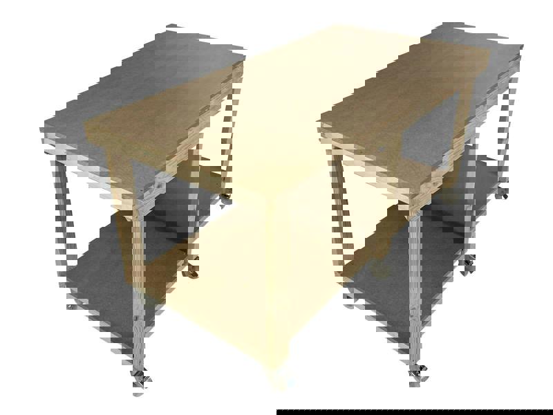 Arbor Garden Solutions Wooden Workbench MDF Top Depth-4ft With Wheels