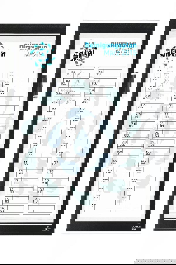 Durable DURAFRAME NOTE Adhesive Magnetic Document Frame + Pen Holder | A4 Black