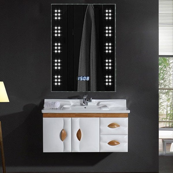 700x500 MM Rectangle Smart LED Touch Bathroom Mirror Bathroom Mirrors Living and Home