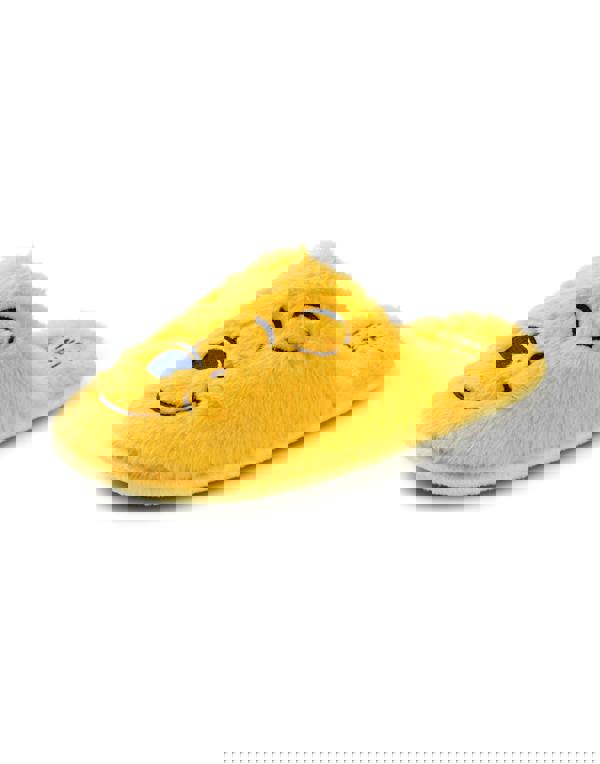 Winnie the Pooh Womens Yellow Embroidered Face Mule Slippers