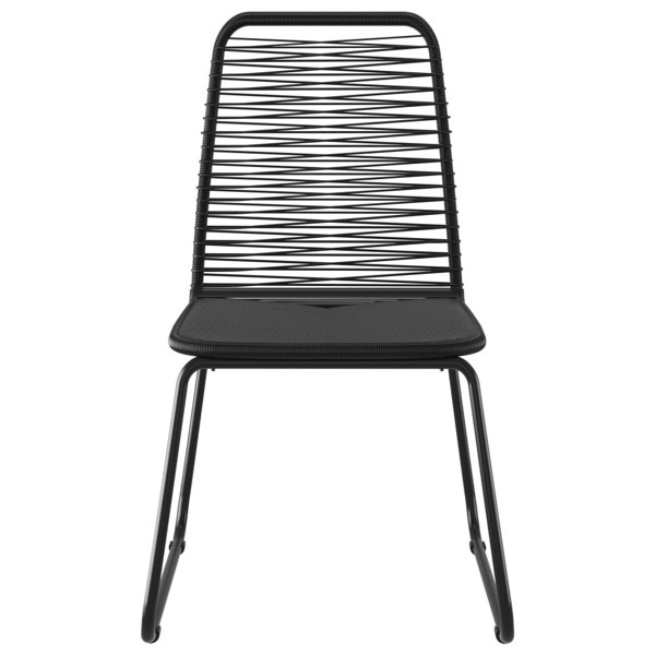Berkfield Outdoor Chairs 4 pcs Poly Rattan Black